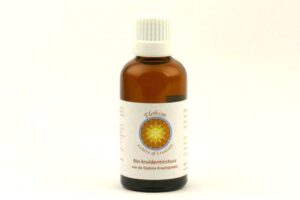 Bruin glazen flesje met Elohim Bio kruidentinctuur 50 ml